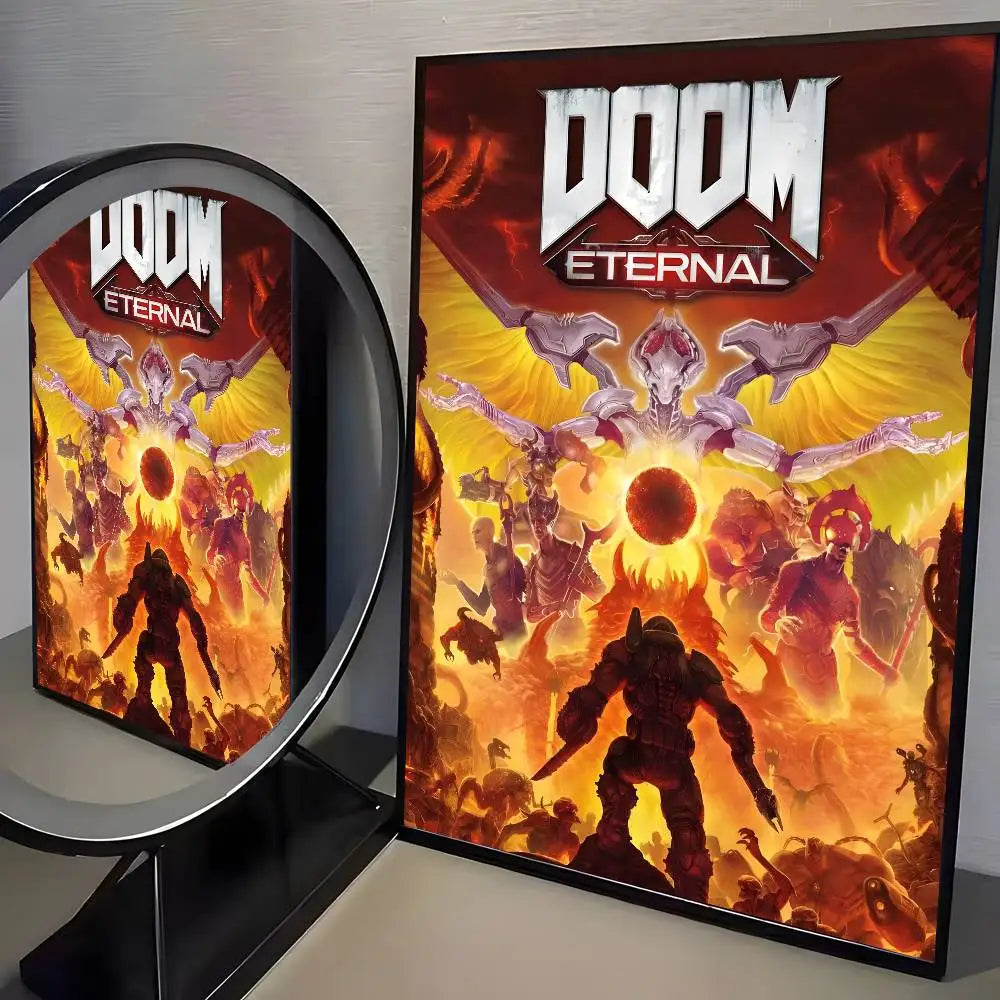 Cool Movie D-Doom Poster Art HD Canvas Advanced Aesthetic Printing Paper Wall Art for Living Room Home Decor