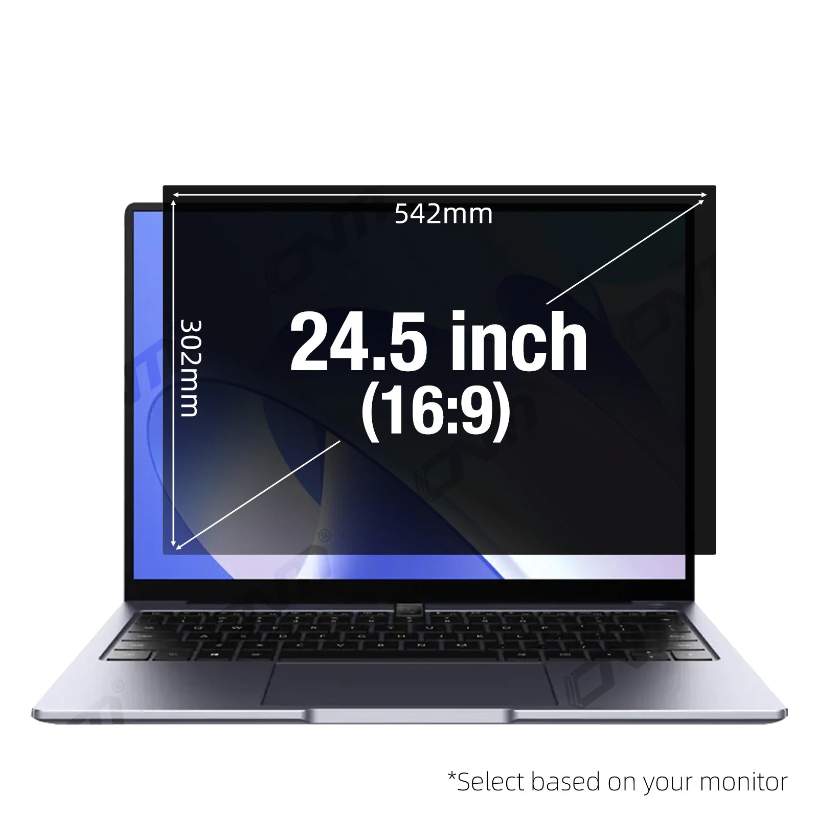 Privacy Screen Protector 11.6-32 inch 16:9/16:10/5:4 Laptop Desktop, 28° Anti-Spy Anti-Glare Matte Blue Light Filter Film 0.45mm