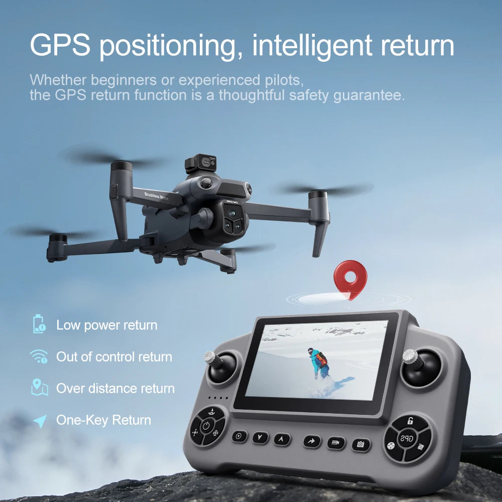 Lenovo V918 3S GPS Drone 8K Professional Camera Aerial FPV Brush power Laser Obstacle with Large Screen RC Folding 2026