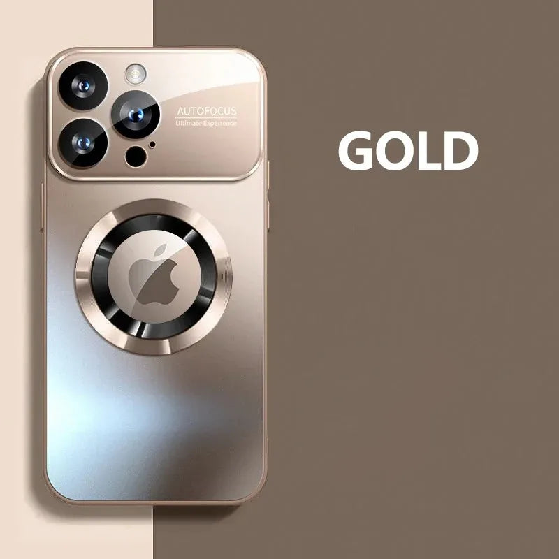 2026 New Titanium Metallic Matte Case For iPhone 17 Air 16 15 14 13 12 11 Pro Max Plus For Magsafe Lens Camera Protection Cover