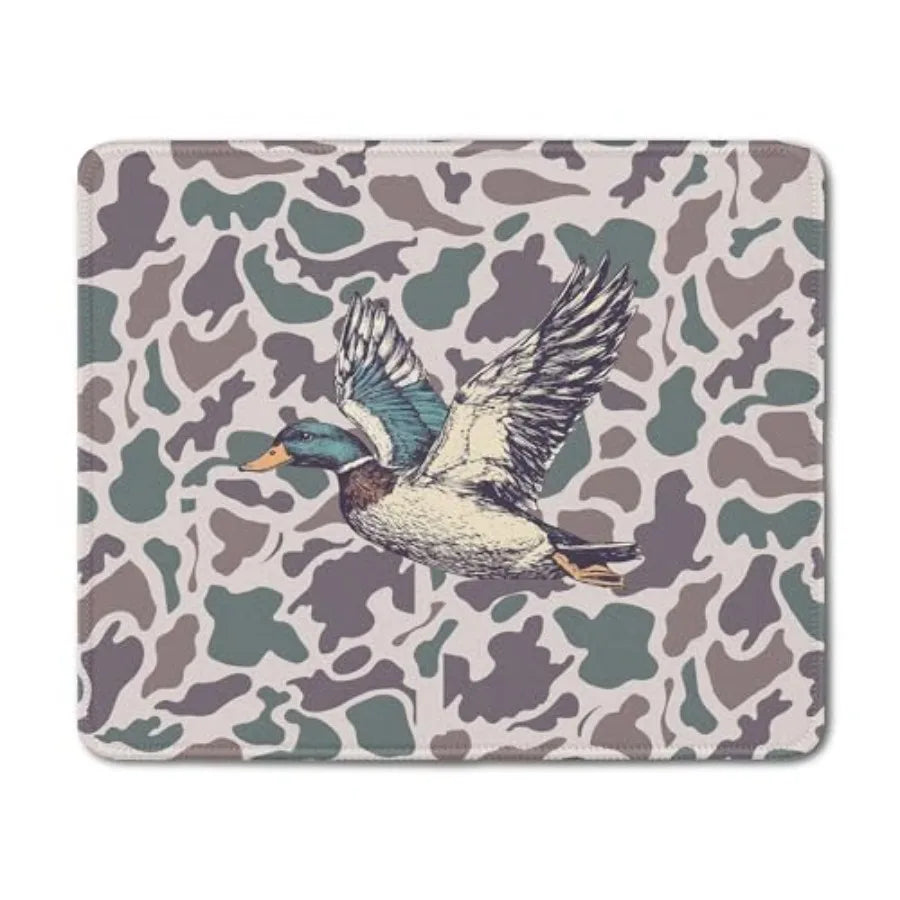 Mallard Duck Camo Mouse Pad, Duck Hunting Hunter Gifts, Camo Wildlife Mouse Pads Mousepad for Home Office Dorm Computers Laptop