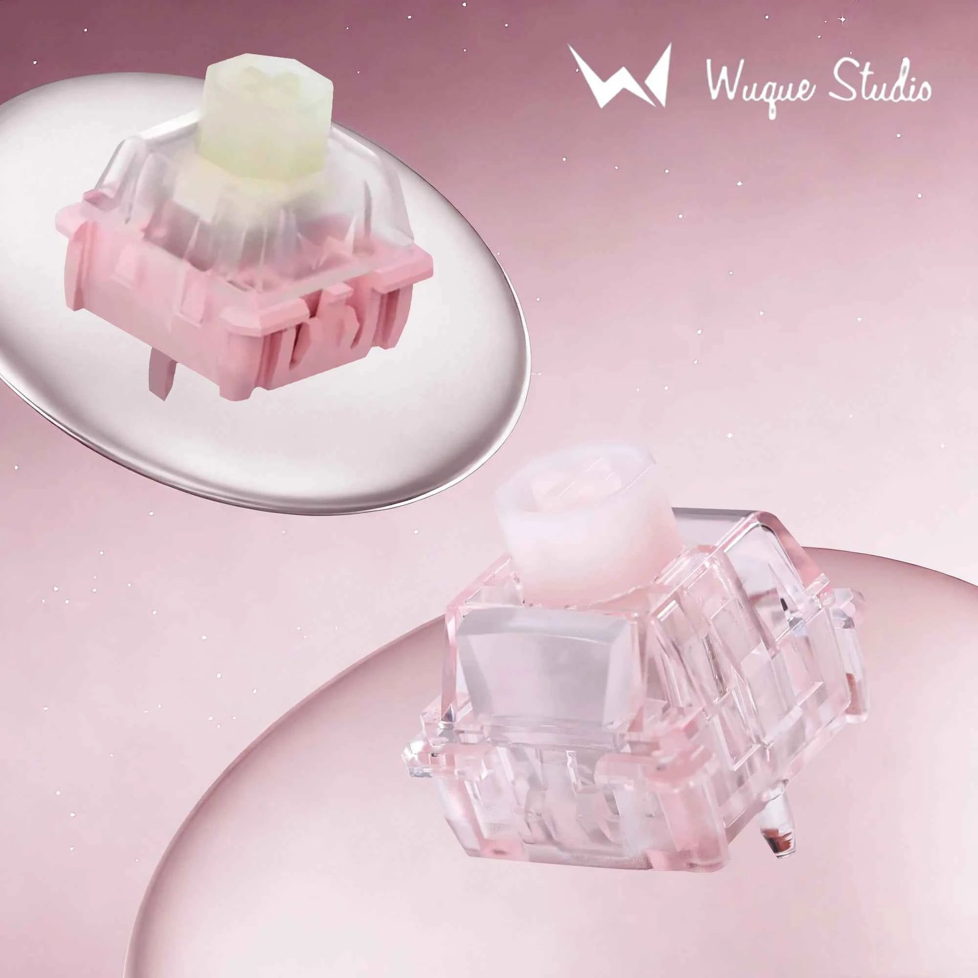 Wuque Studio WS Flux HE Switch Deep Clacky Sound 35gf Magnetic Linear Keyboard Switches Hall Effect Keyboard Fine Lubrd Pink