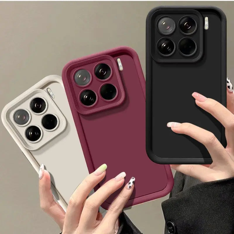 Shockproof TPU Case for Xiaomi 15T Pro/15T 5G with Camera Lens Protection Soft Silicone Black Cover for Mi 15 T Pro Shell
