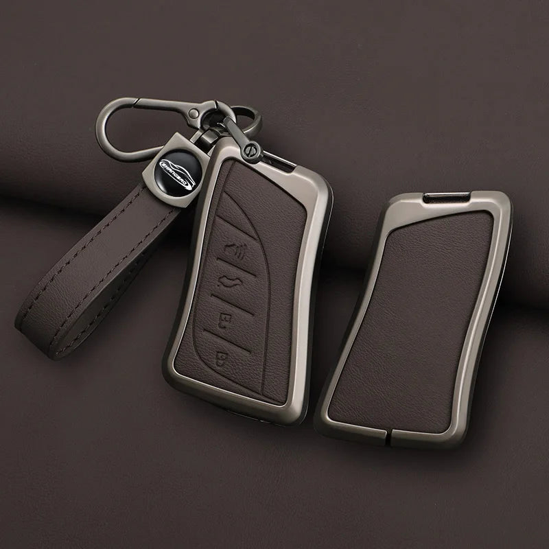 Car Zinc Alloy Leather Key Case Cover Chain For Lexus NX ES UX US RC LX IS 250h RX 350h LS 450h 260h 300h UX200 LM350H LM500H