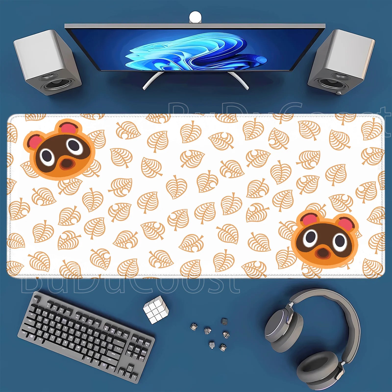 Large Kawaii Mouse Pad Non-Slip Gaming Cute Cartoon A-Animals Laptop Gamer Crossing Mousepad HD Printing XXL 400x900mm Desk Mat