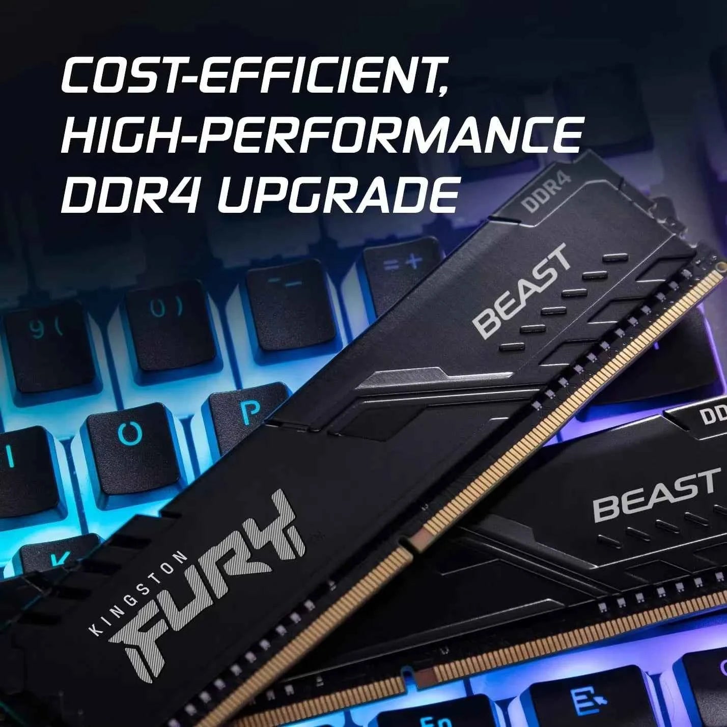 Kingston Fury Beast DDR4 8G 16G 32GB 3600 3200Mhz RAM PC Memory 288Pin XMP2.0 Heatsink For Desktop AMD or INTEL Motherboard