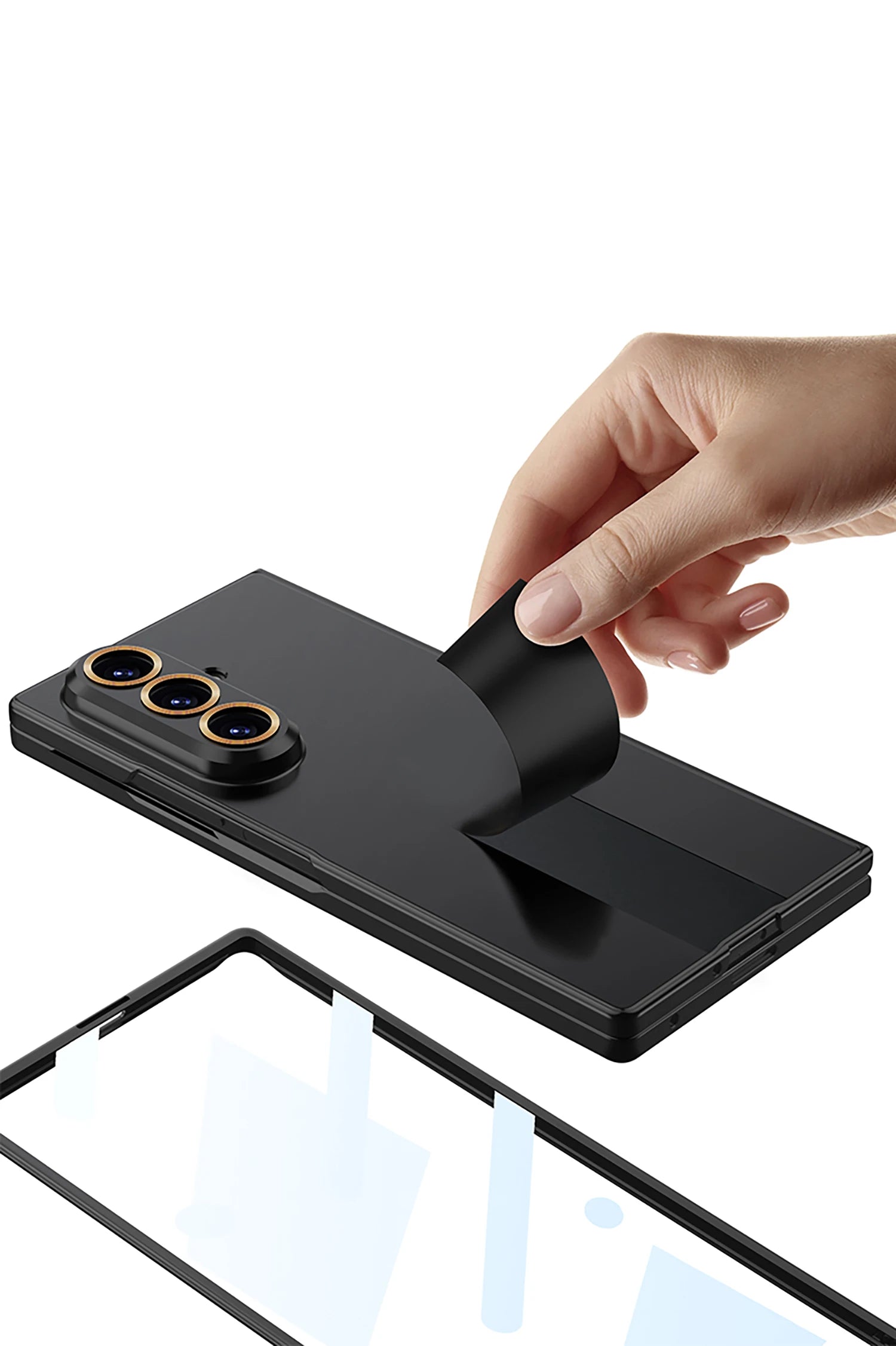 Luxury Fashionable Ultra-thin Phone Case For Samsung Galaxy Z Fold 7 6 5G With Screen Glass Protect Film Matte Protector Cover