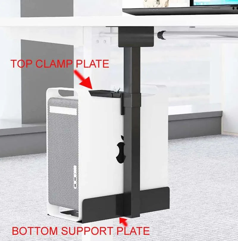 CP-02 30kg Computer CPU Stand Mainframe Hanger Host Box Stand Universal PC Case Holder Under Desk Wall Side width height Adjust