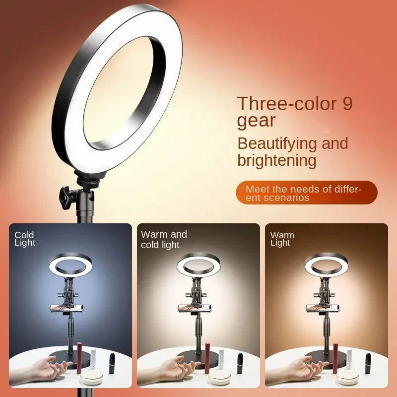 Smartphone Mobile Stand For Cell Phone Holder With LED Ring Light Grip And Beauty Enhancements For Professional Live Streaming