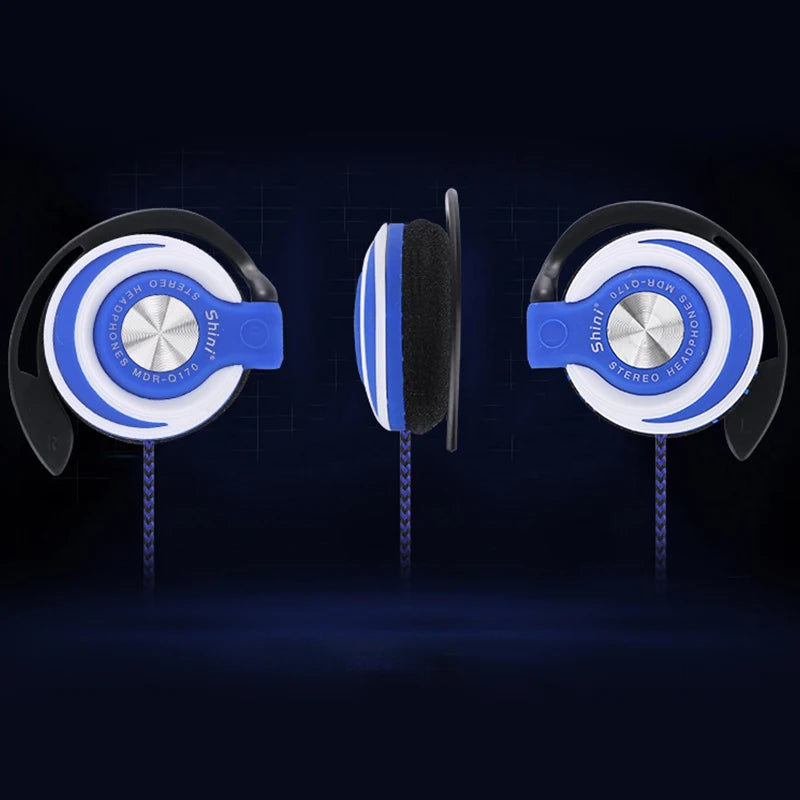 3.5mm Wired Headphones Ear Hook Heavy Bass Headset Adjustable  Earphones Running Sports Music Earphone for Phone