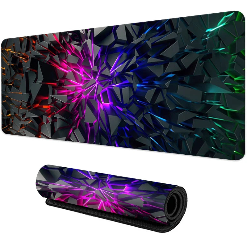 New Cool Geometric Pattern 3D Mouse Pad Computer Laptop Mouse Pad Office Large Gaming Mousepad Rubber Bottom Non-Slip Desk Mat