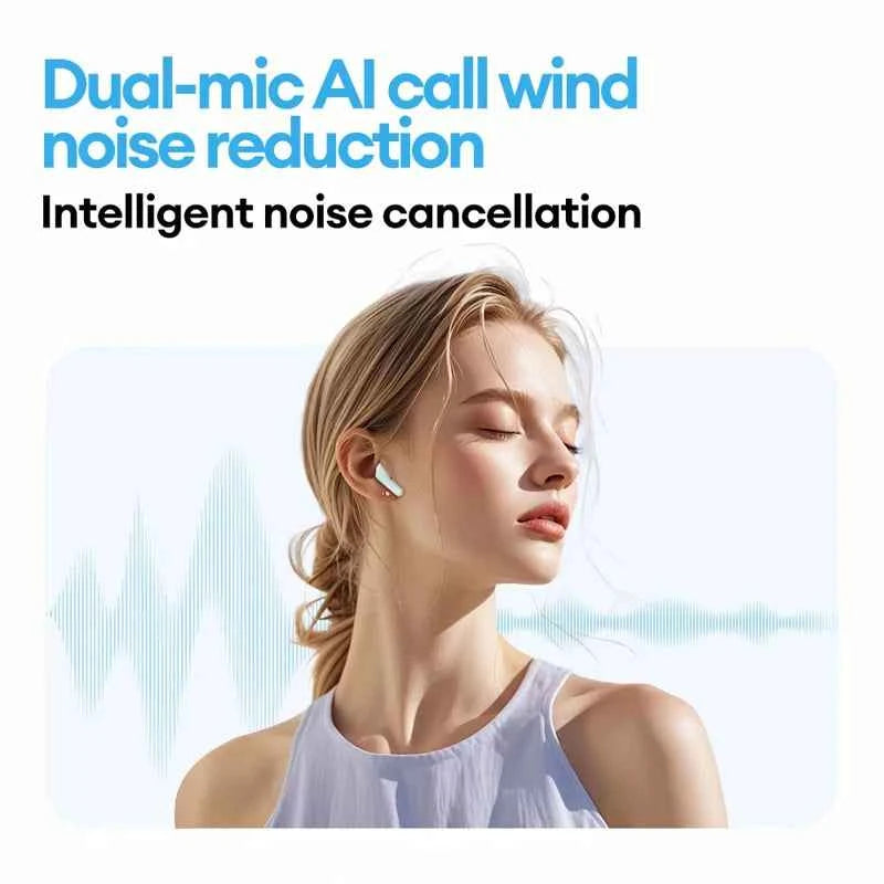 New Lenovo LE209 Wireless Bluetooth Earphone ANC Noise Reduction HiFi Music Bluetooth Headphone 30H Battery Life Gaming Headset