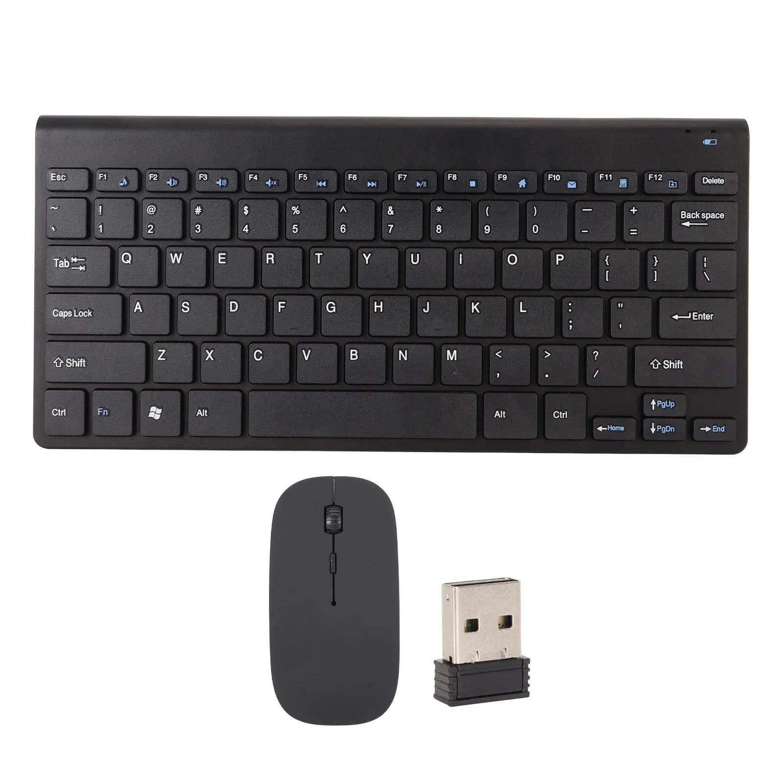 2.4G Wireless Keyboard Mouse Kit Slim Silent Smart Wireless Keyboard Mouse Set with USB Receiver For Home PC Laptop