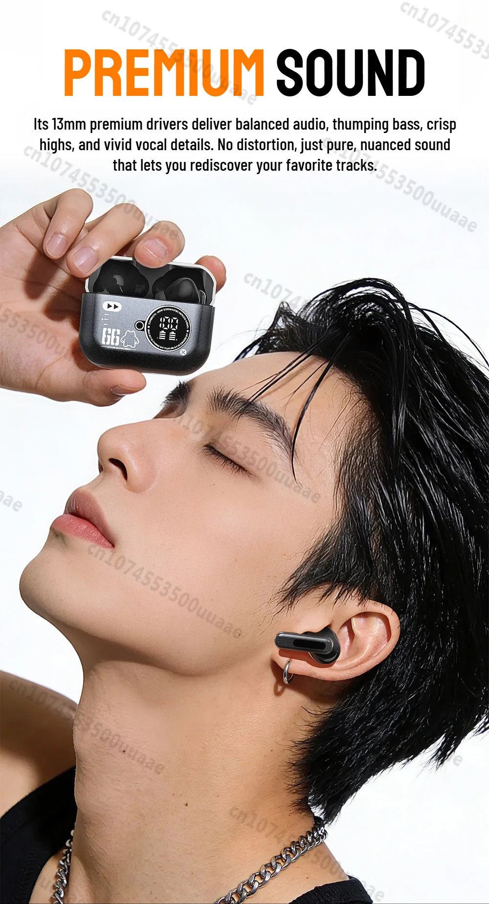 Zombies Cat Alloy ANC Headphones Bluetooth 6.0 -45dB Active Noise Cancellation Earbuds Powerful Deep Bass TWS Wireless Earphones