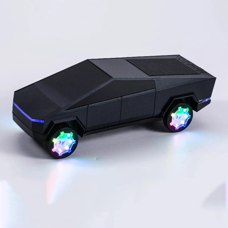 2026 Cybertruck Car Model Wireless Bluetooth Speaker Stereo Sound Bass Woofer Hifi Music Active USB TF AUX Fm BT RGB Toy Gift