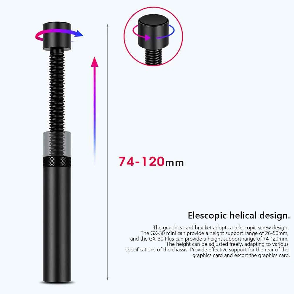 Graphics Card GPU Brace Support Aluminum Alloy Video Card Sag Holder Bracket GPU Sag Bracket Computer PC Case Mount Bracket