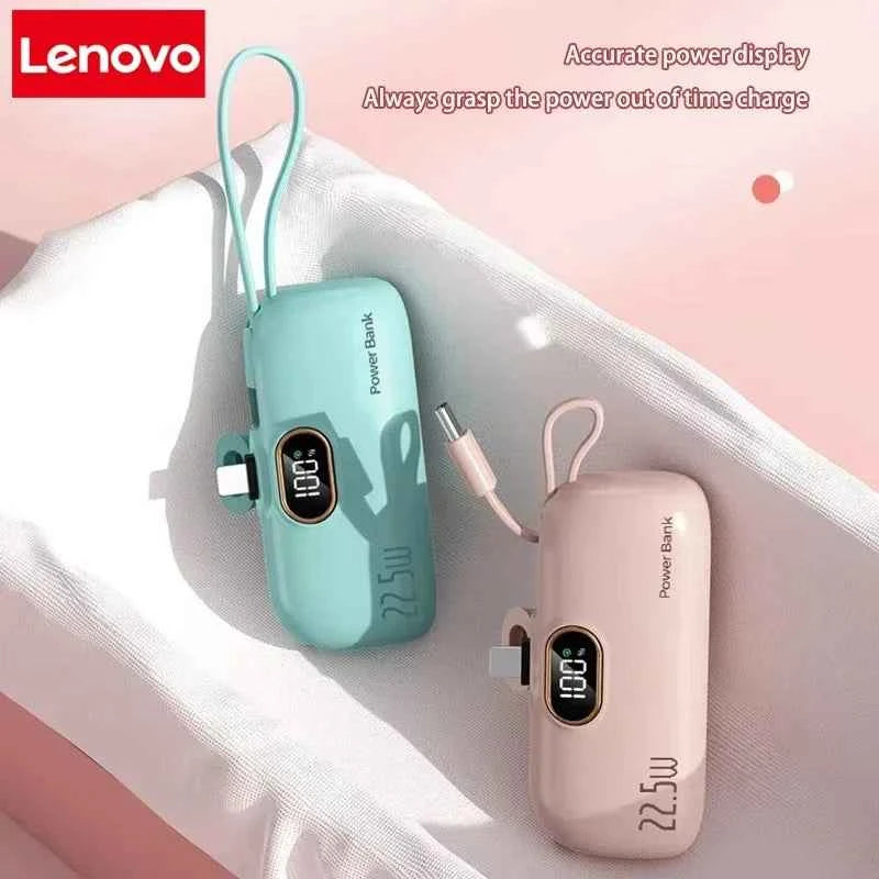 Lenovo Mini Convenient Mobile Power Bank 30000mAh Portable Fast Charging Suitable For iPhone For Samsung External Battery 2026