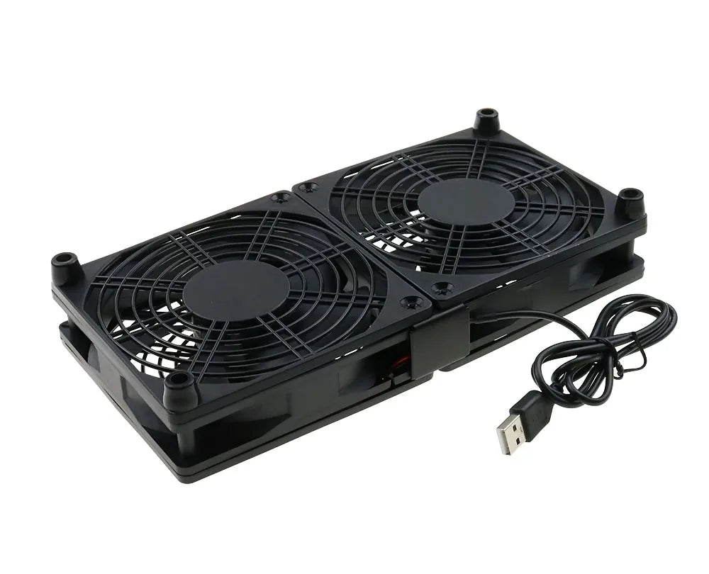 Router Cooling Fan DIY PC Cooler TV Box Wireless  Silent Quiet DC 5V USB Power 120mm 240mm Fan 12CM W/Screws Protective Net