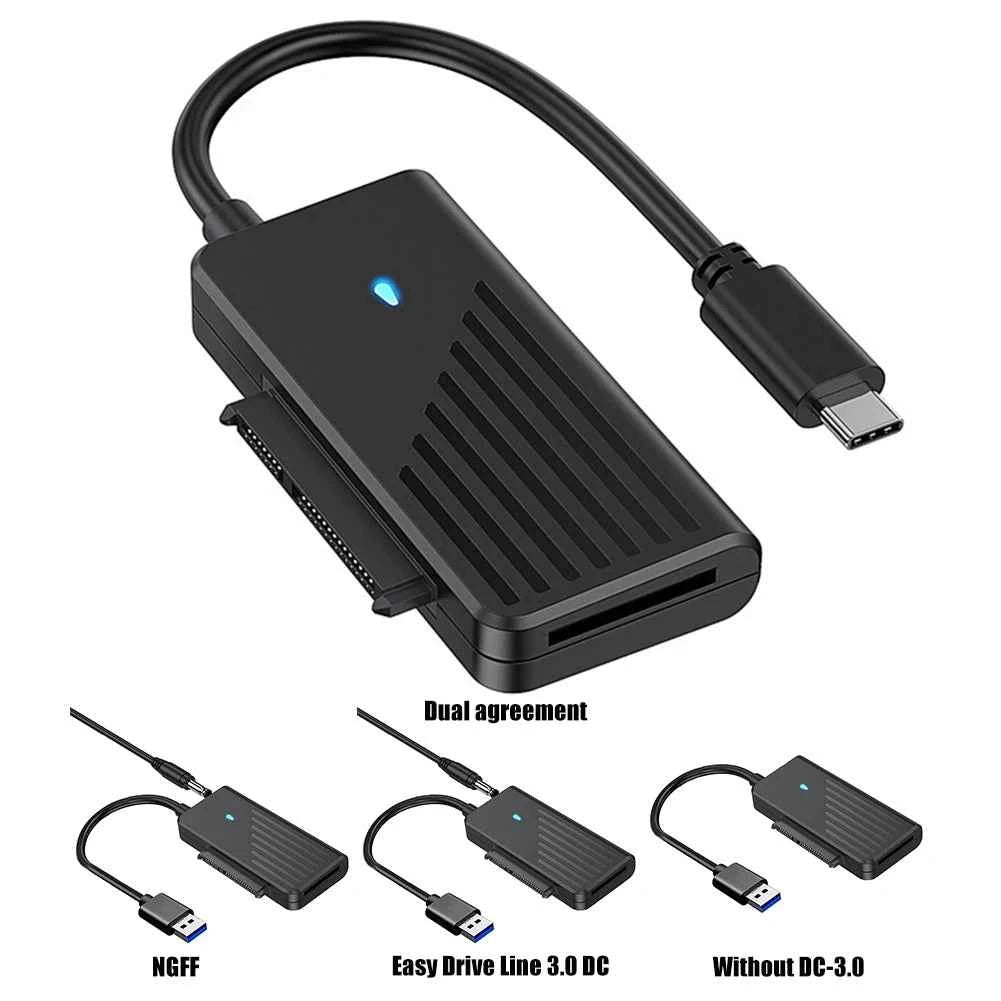 USB3.0 To SATA External Adapter 5Gbps 2.5/3.5 Inch HDD Converter M.2 NGFF Solid State Converter NVME for Desktop Laptop