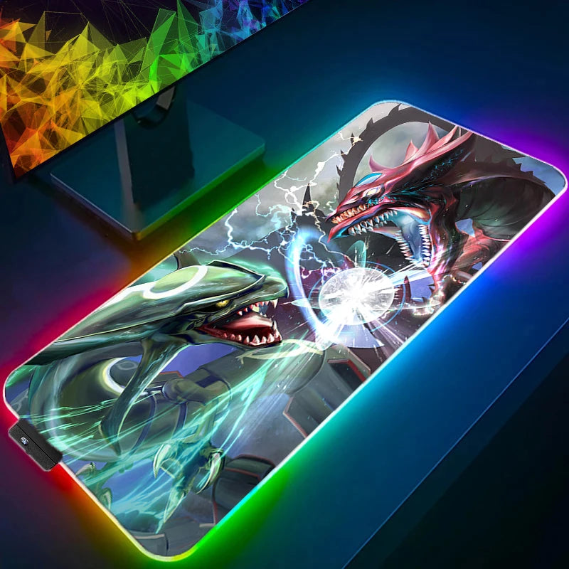 LED Light Mouse Pad Desk Mat G-gengar P-Pokémon, Computer Mousepad Backlight, Keyboard mat, Gaming Mouse Pad, RGB Carpet - WinSupport Tech