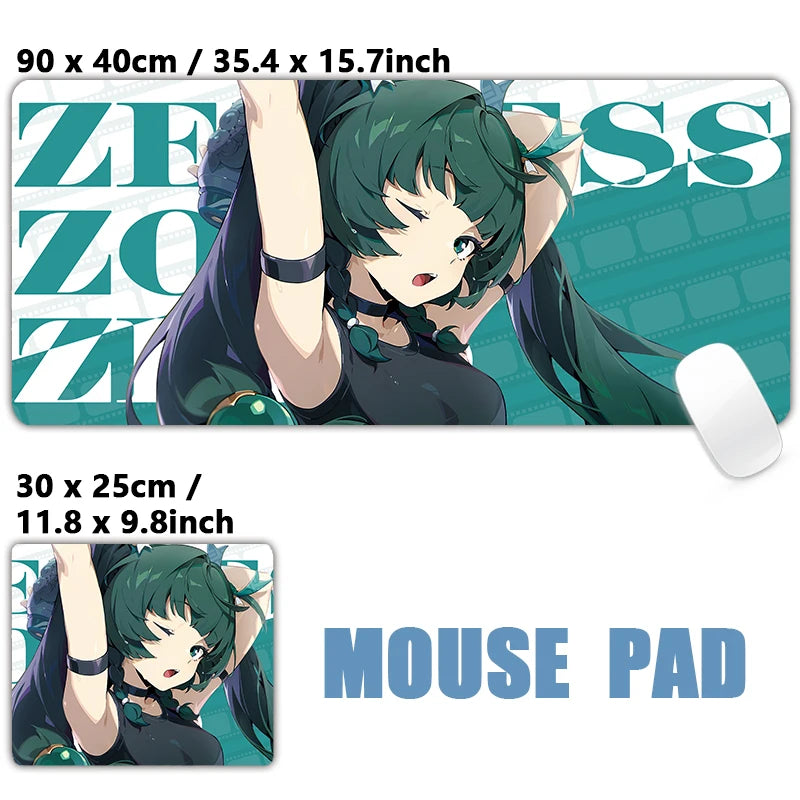 ZZZ Gaming Hoshimi Miyabi Ye Shunguang Mouse Pad Evelyn Ellen Zenless Zone Zero Keyboard Desk Mats XXL Anime Girls Mousepad