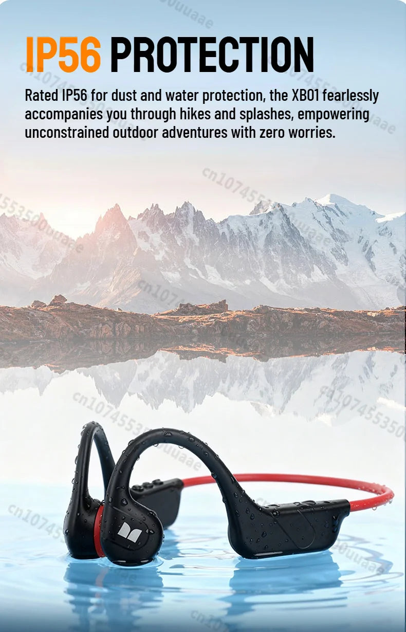 Monster XB01 Bone Conduction Bluetooth 6.0 Headphone HiFi Stereo Wireless Earphones IP56 Dust/Water Resistance Sports Earhook