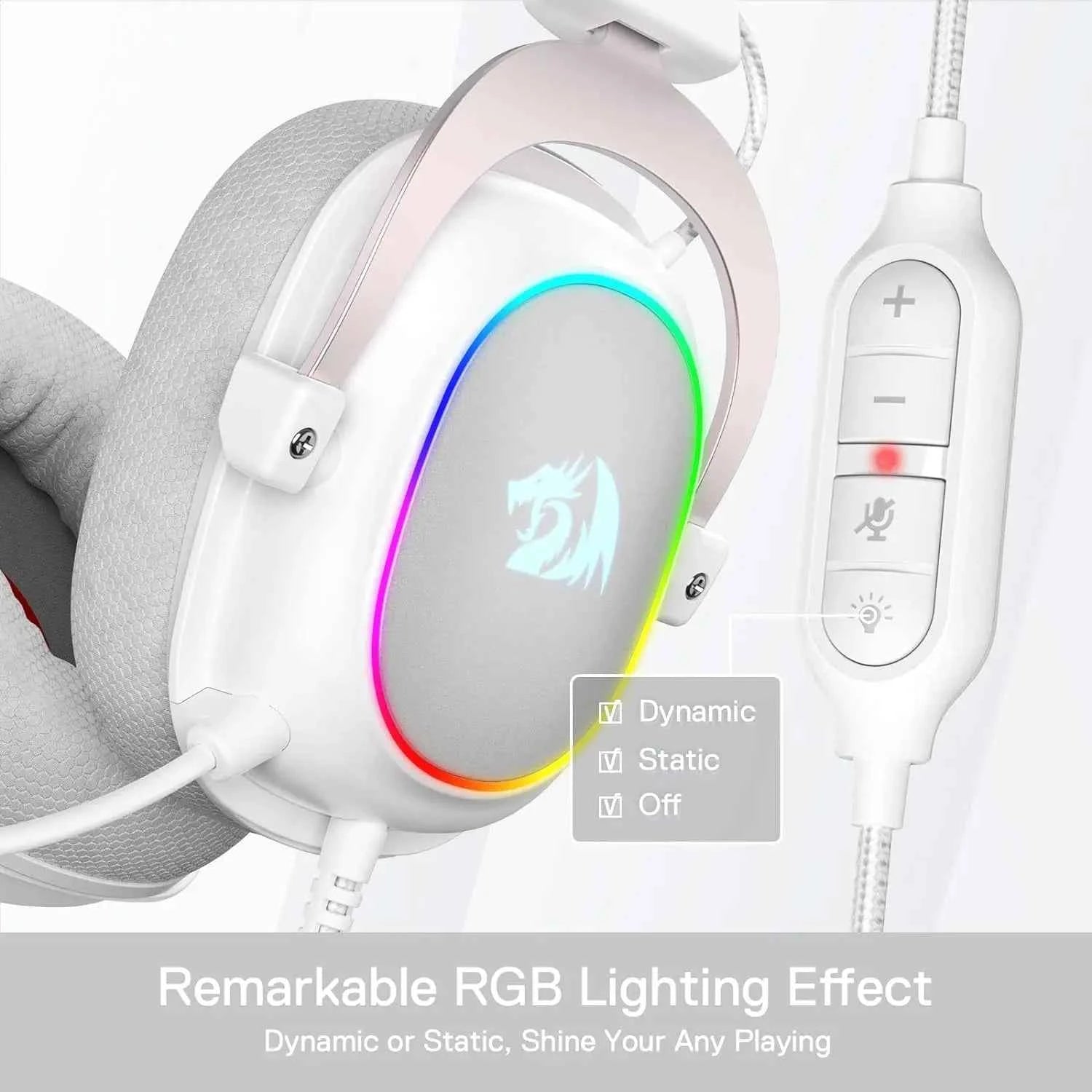 Redragon H510 Zeus-X RGB Wired Backlit Gaming Headset 7.1 Surround Sound Multi Platforms Headphone