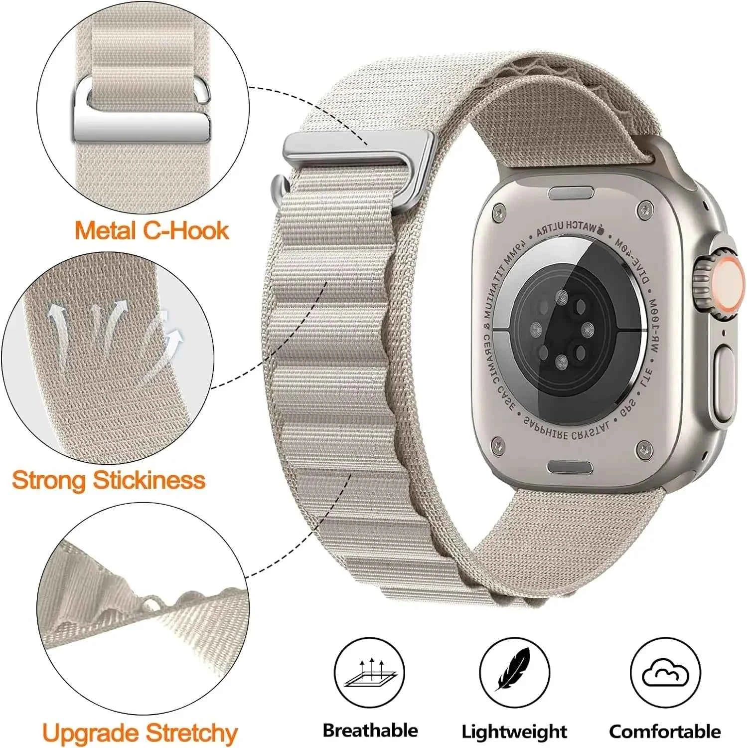 Alpine Loop Nylon Strap For Samsung Galaxy Watch 7 Ultra 47mm Band Sport Bracelet  Watchband For Samsung Galaxy Ultra 7 Bracelet