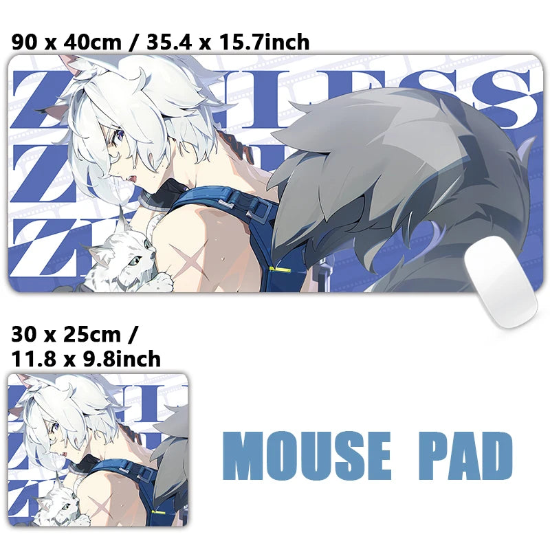 ZZZ Gaming Hoshimi Miyabi Ye Shunguang Mouse Pad Evelyn Ellen Zenless Zone Zero Keyboard Desk Mats XXL Anime Girls Mousepad