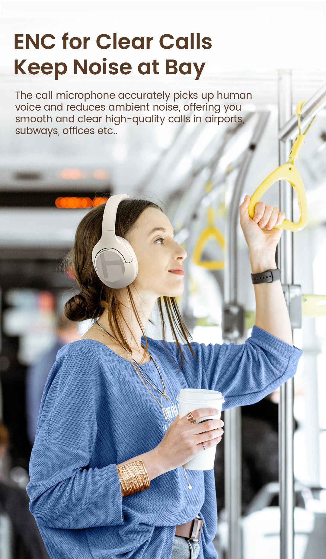 HAYLOU S35 ANC Wireless Bluetooth Headphones 42dB ANC ENC Over-ear Headphone Noise Cancellation 60H Playtime Earphones Men Women