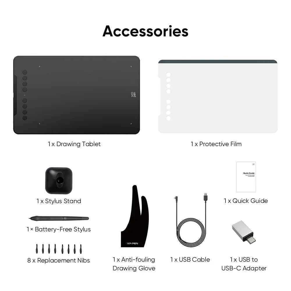XPPen Deco 01 V3 Graphics Tablet 10*6 Inch for Web Conferencing Broadcasting Distance Learning Education Online Meeting Drawing