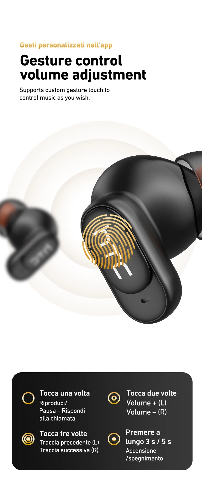 HTC NE79 TWS Wireless Bluetooth Earphones: AI Translator Earbuds Noise Cancellation Long Battery Life Premium Audio Headphones