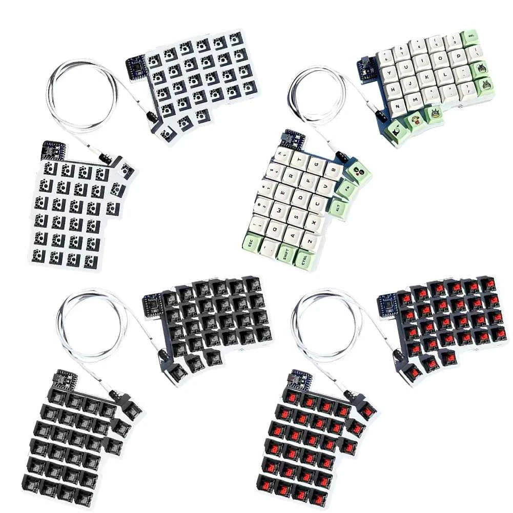 Split Keyboard Wired Ergonomics Keyboard Hot Swap Programmable Keyboard Left Right Hand Keyboard Customized PC Gamer Accessories