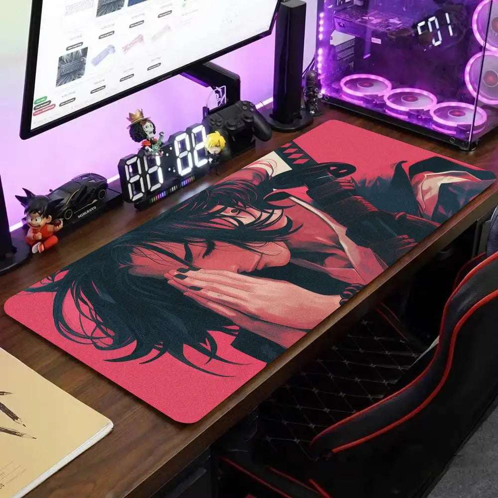 Mask anime girl Mouse Pad Large Computer Office Game Table Mats XXL Rubber Anti-slip Gaming Keyboard Mousepads Long Desk Pads