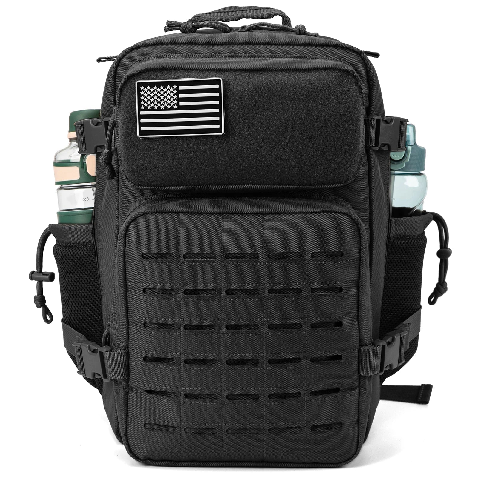 25L Tactical Backpack – MOLLE Hiking & Survival Backpack for Men & Women, Waterproof Fitness Outdoor Bag with Dual Cup Holders