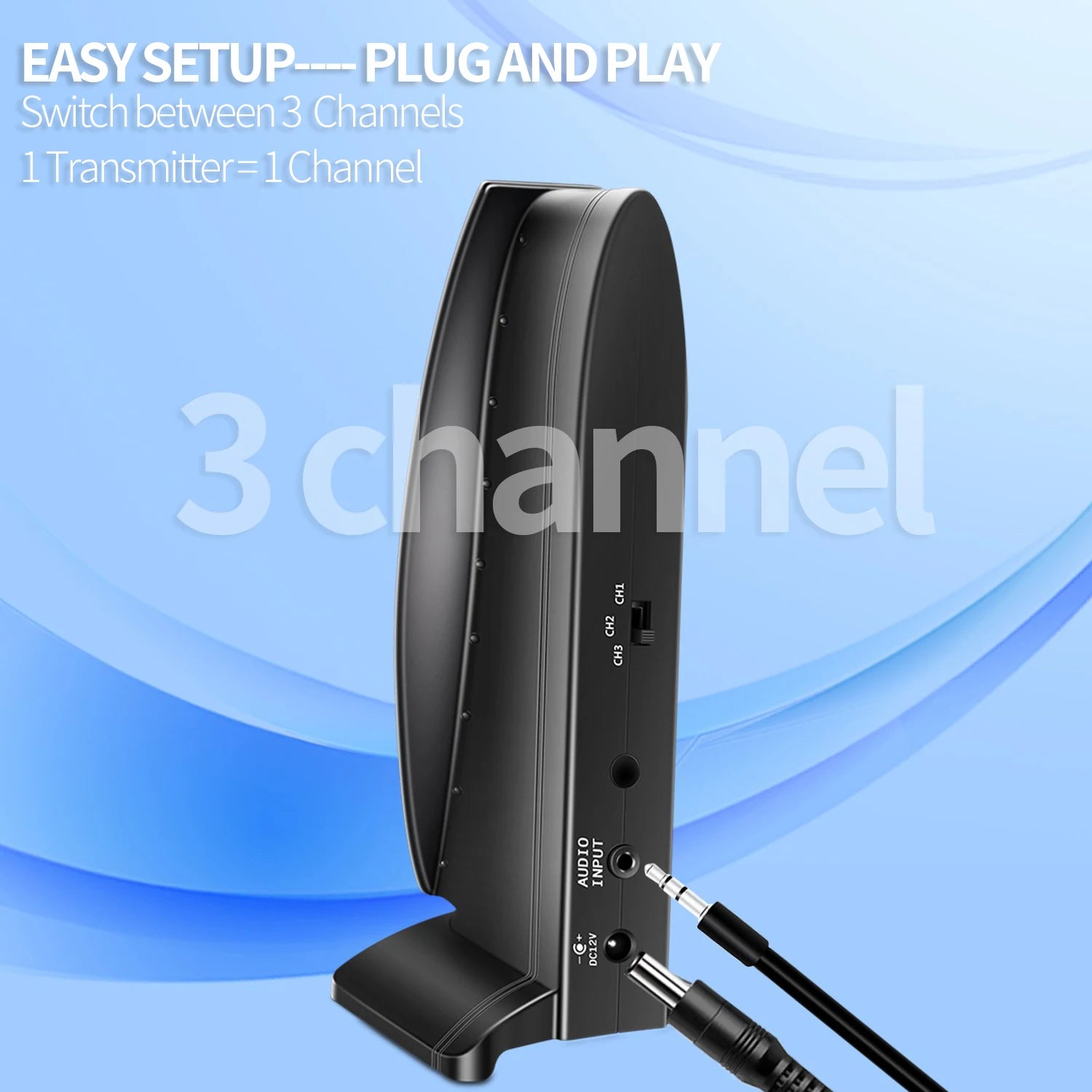 Silent Disco Headphones LED transmitter for Quiet Events,Party,Meeting,Yoga