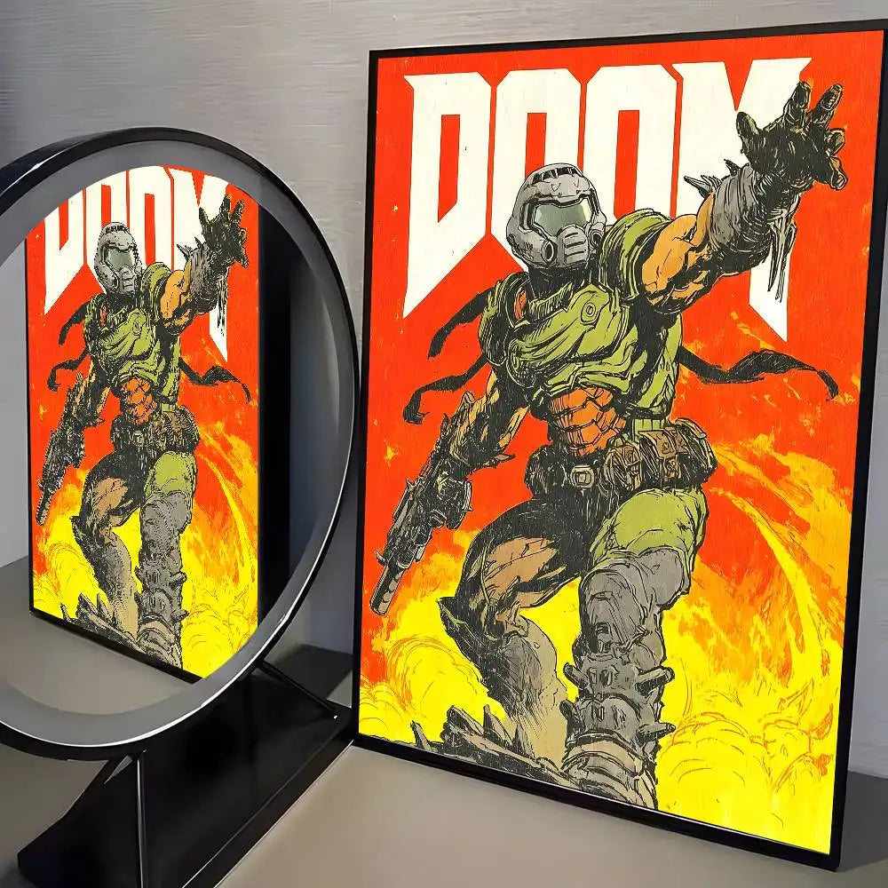 Cool Movie D-Doom Poster Art HD Canvas Advanced Aesthetic Printing Paper Wall Art for Living Room Home Decor