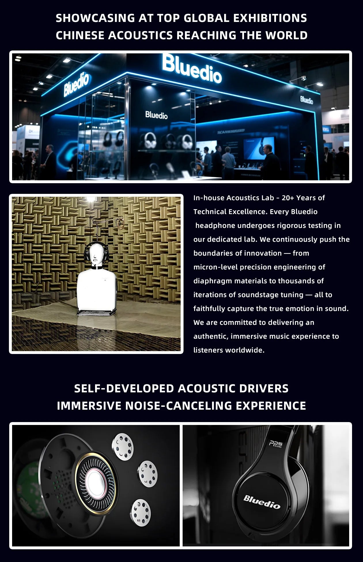 Bluedio HT Wireless Headphones Bluetooth 5.4 HIFI Sound Wired Headset 57mm Loudspeaker Built-in Microphone 650mAh Battery
