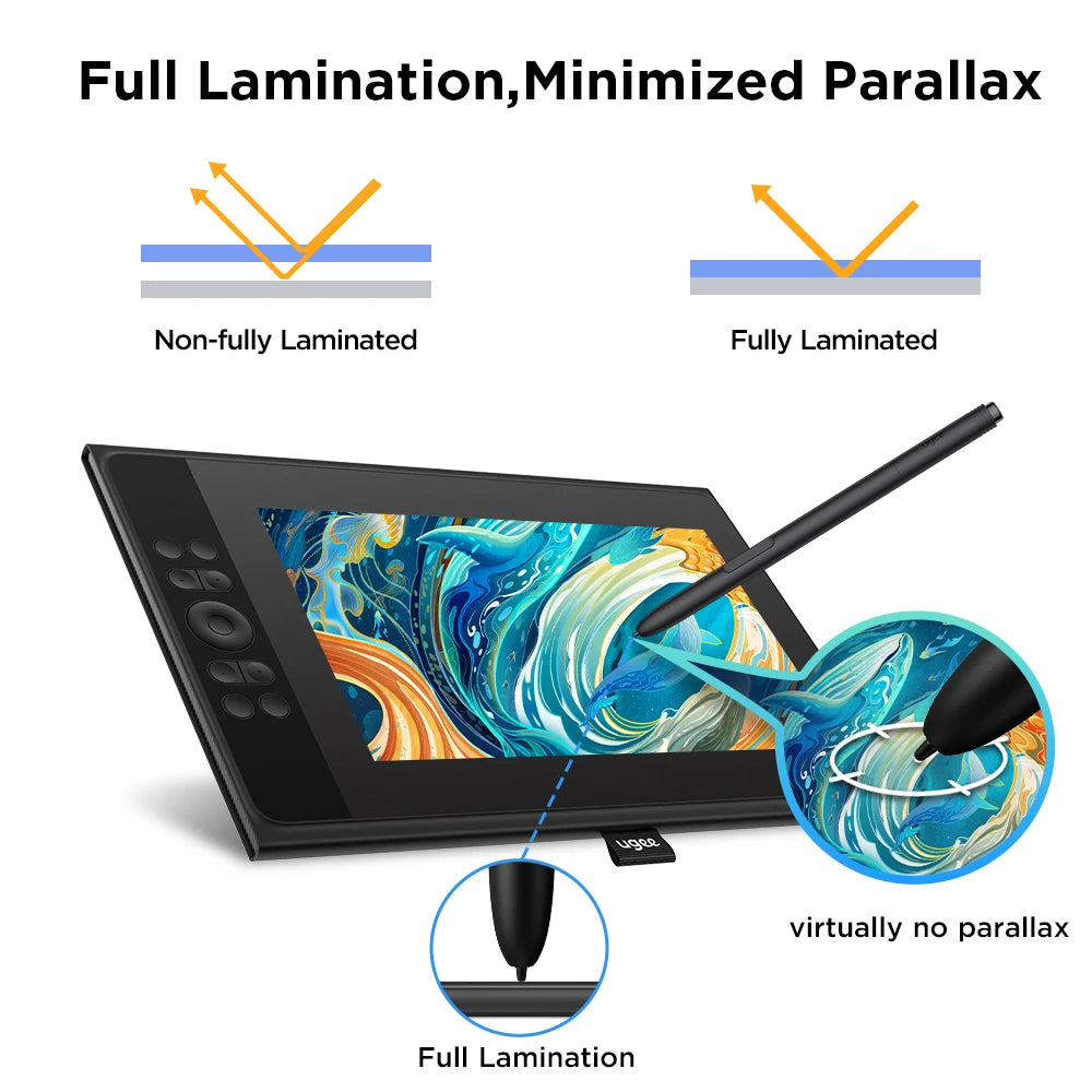 Ugee UE12 & UE12 Plus Drawing Tablet Graphic Table  Draw Display Digital Board Writing Pad Monitor for PC Windows Design Android