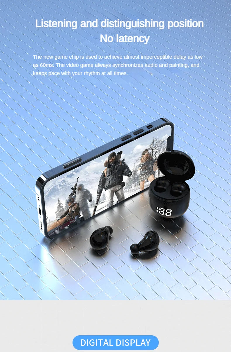 Super Bass Sleep Headphones Wireless Bluetooth Earphones With Mic Sports Earbuds Noise Reduction Mini HD Headset For Smart Phone