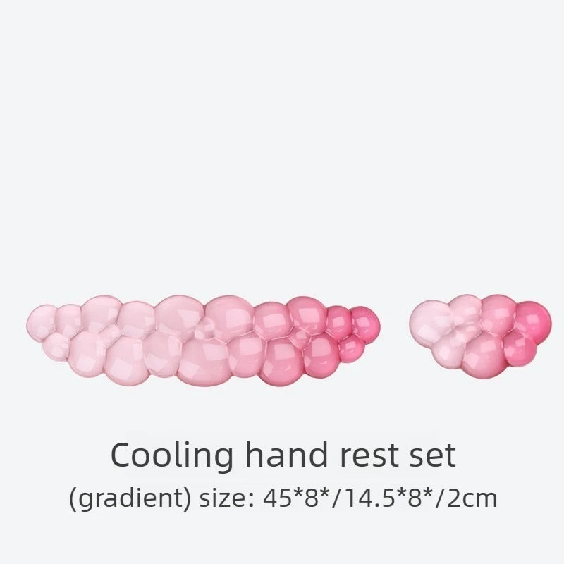 Cloud shaped silicone transparent wristband, mouse pad with wrist rest,non slip keyboard,ergonomic keyboard,mouse pad,wrist rest