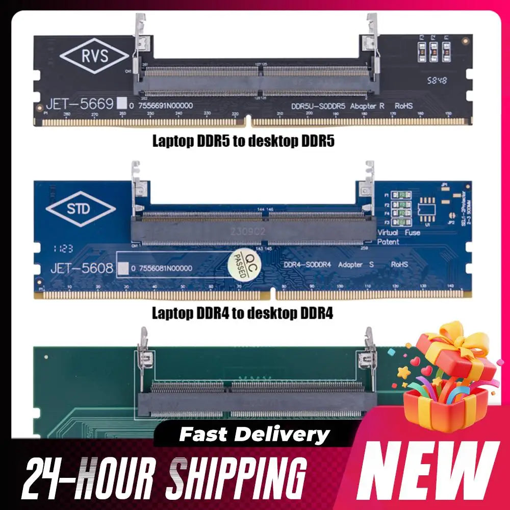 1-5PCS Laptop To Desktop Memory RAM DDR3 DDR4 Memory Adapter Connector Card SO-DIMM To PC DIMM Card DDR3 DDR4 Memory Adapter Sti