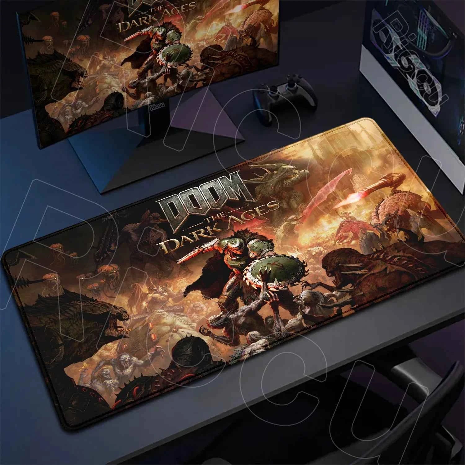 PC accessories 400x900mm Desk Mat Popular games D-Doom Mousepad Large Gaming Mouse Pad LockEdge Computer Keyboard Table DeskMat