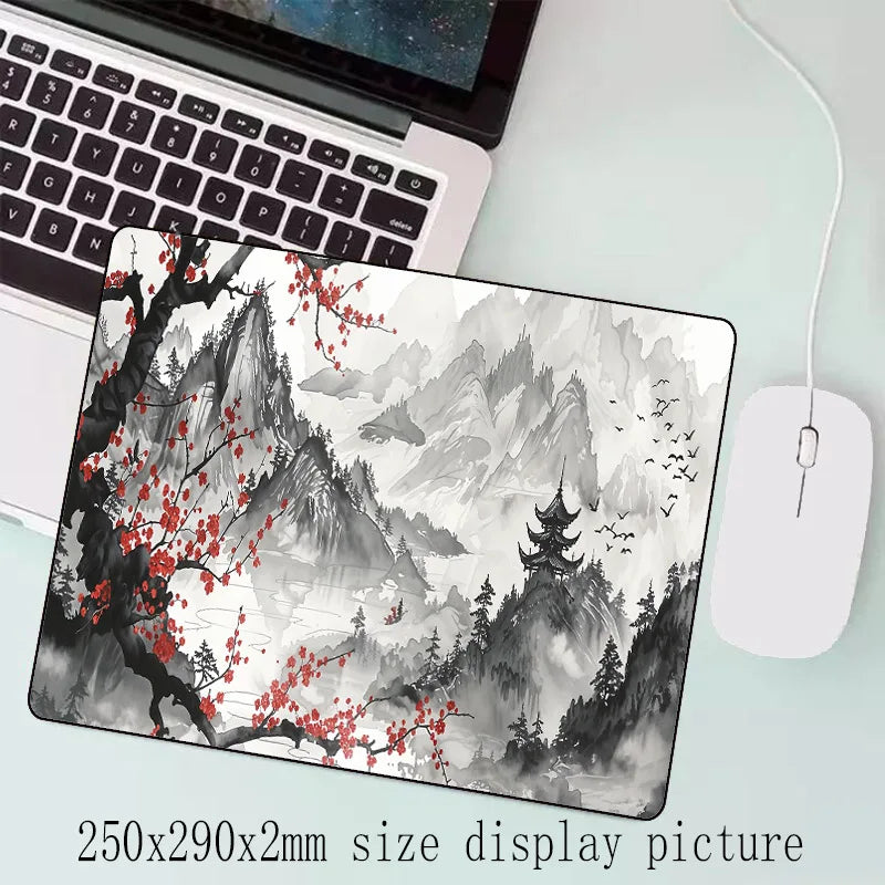 Sakura Scenery Mouse Pad Large Anti-Slip Rubber Gaming MousePad Durable Desk Pad Thick Seam Edge Suitable for Office and Gaming - WinSupport Tech