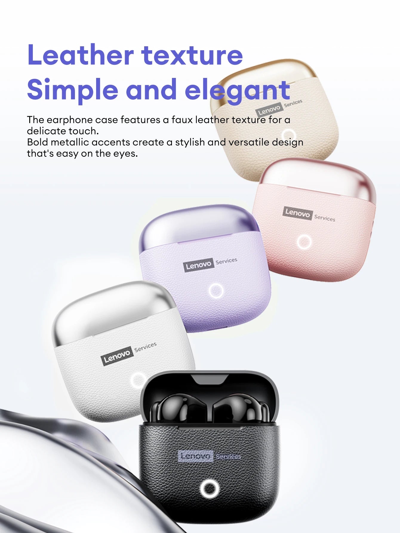 Lenovo Original Wireless Earphones Bluetooth 6.0 Long Battery Life Music Gaming Headphones HiFi Stereo Sound HD Call IP54 Earbud