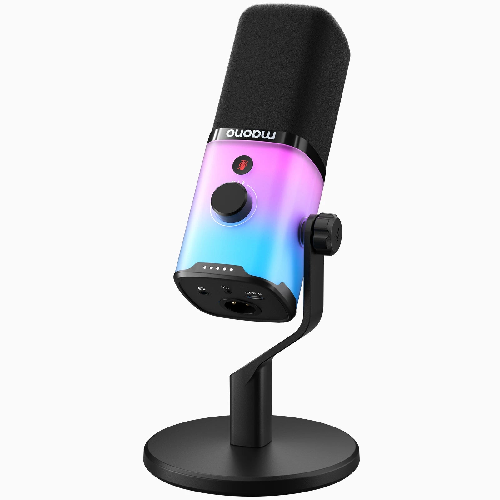 MAONO PD100X Gaming MIC, USB/XLR Dynamic Microphone with Noise Reduction, Mute, Headphone Jack, RGB MIC for Gamer Streaming Podcast - WinSupport Tech