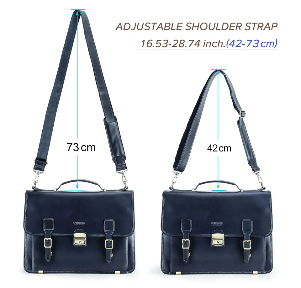 CONTACT'S Genuine Leather Business Bags for Men High Quality Briefcase Office Bag Male Tote Laptop Bags Portfolio Bag Document