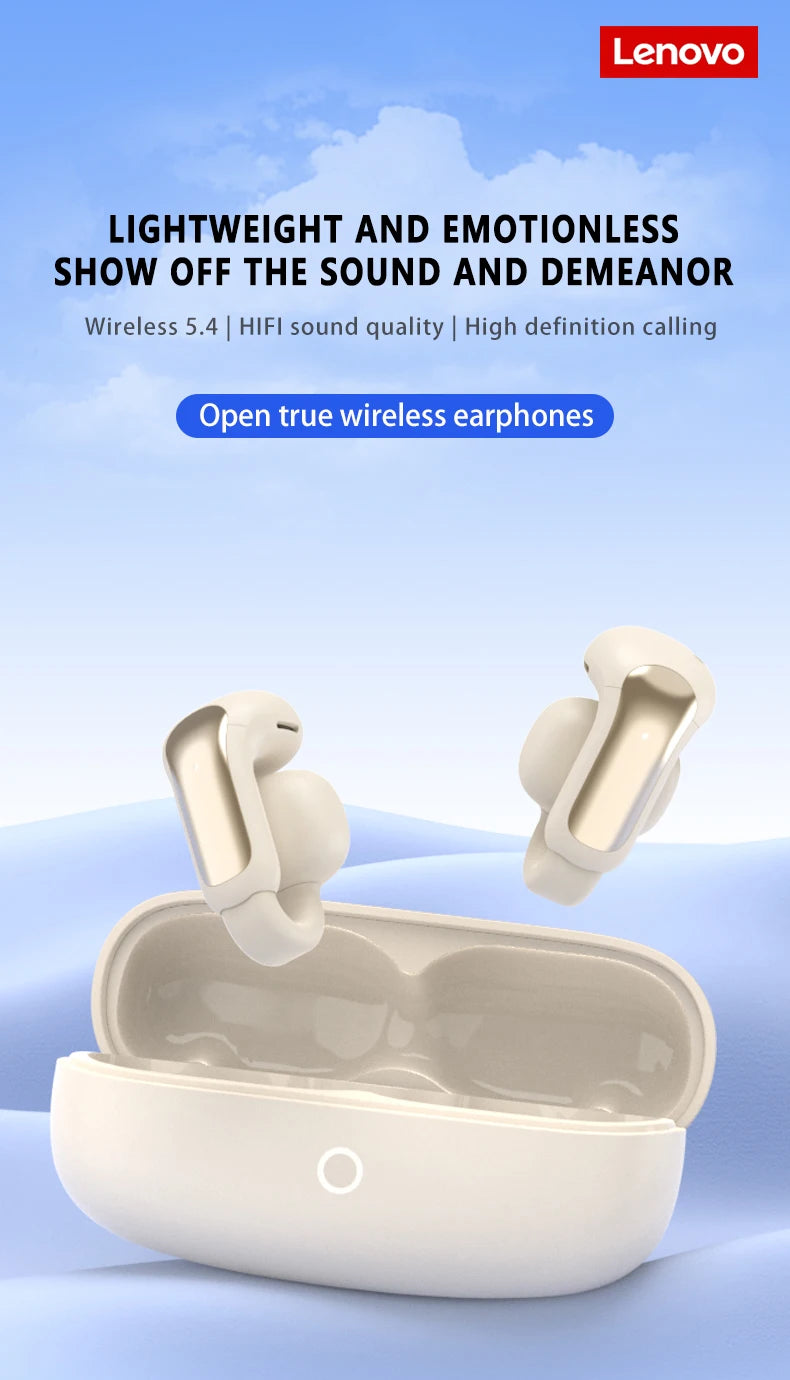 Lenovo EA400 OWS Wireless Bluetooth Earphones Noise Reduction Gaming Headphones HlFl Sound Quality Ear Clip for Xiaomi Phone