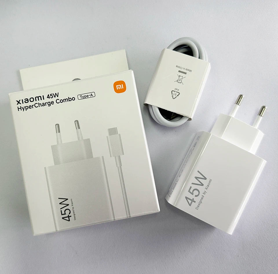 Original XIAOMI Charger 45W 33W Fast Turbo Charge Cable Usb C Travel Adapter Mi 11 10t Pro 10 11s Poco M7 X7 X5 X3 Redmi Note 15