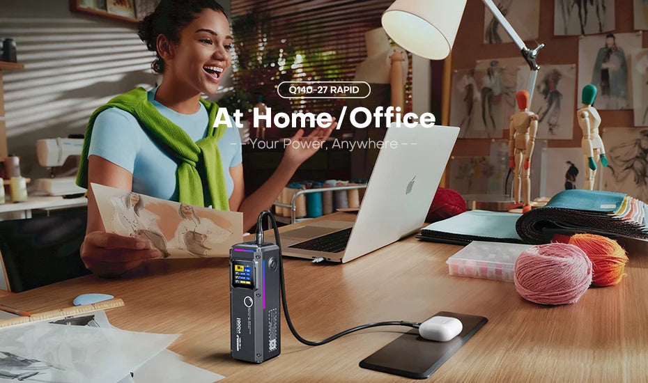 QOOVI 27000mAh Power Bank PD 140W Fast Charging Portable Battery Capacity Powerbank For iPhone Macbook Laptop Samsung Xiaomi